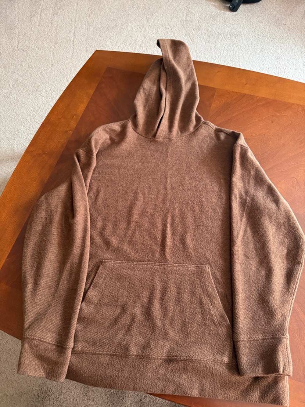 Express Brown Hooded Sweatshirt